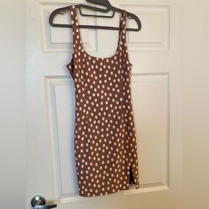 Abercombie 90s slip mini dress polka dot